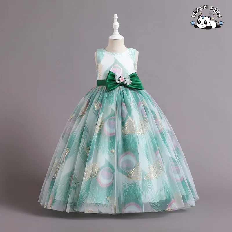 LEZONKIDS - OEM ODM Customizable Sleeveless Bow-Knot Princess Dress Summer Puff Party Girls Dresses
